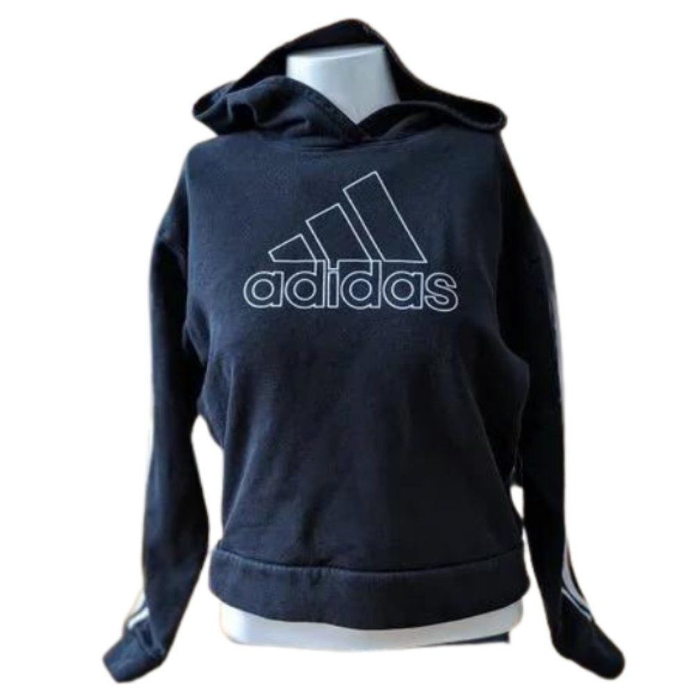 Adiddas Black long sleeve hoodie for girls size 10/12